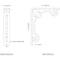 Ekena Millwork Fleur De Lis Wrought Iron Bracket, (Single center brace), Antiqued Brass 1 1/2"W x 7 1/2"D x 10"H BKTM01X07X10SFLABS - alternate 5